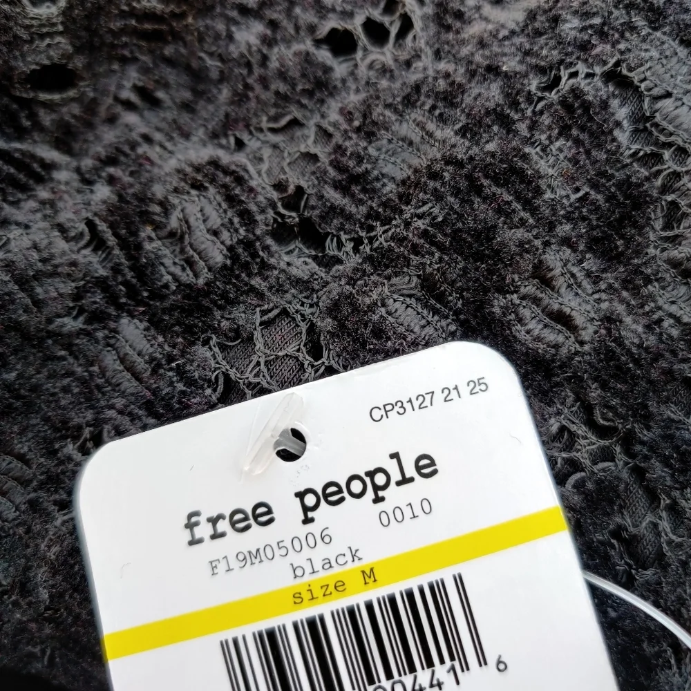 Free People Celine Black Velvet Bralette Top XS - Picture 4 of 7